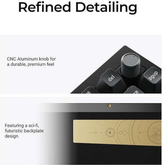 Keychron Q1 Ultra Q1U-M4 Wireless Gaming Keyboard 75% with Keychron Silk POM Banana Switches and RGB Lighting (English US)