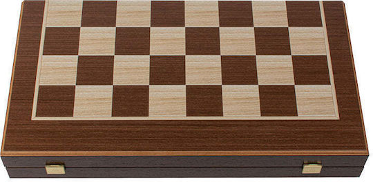 Manopoulos Wenge Set Holzpiele & Würfel für Backgammon Schwarz
