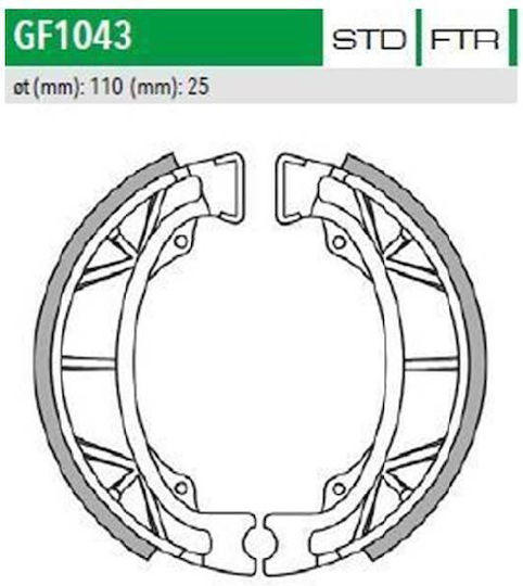 Newfren Brake Shoes for Kymco Agility 50 Honda C 50