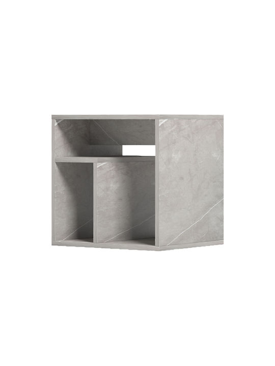 Bedside Table Doublo Wooden Gray 40x35x40cm