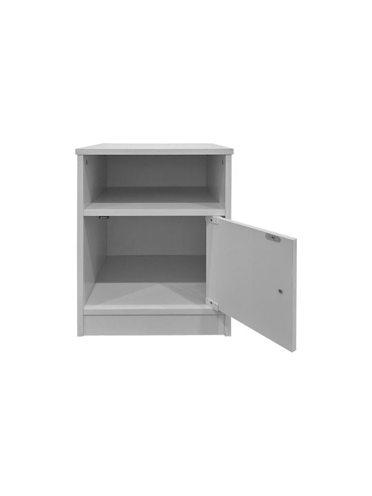 Bedside Table Lenea Wooden White 40x40x50cm