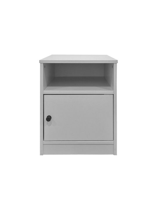 Bedside Table Lenea Wooden White 40x40x50cm