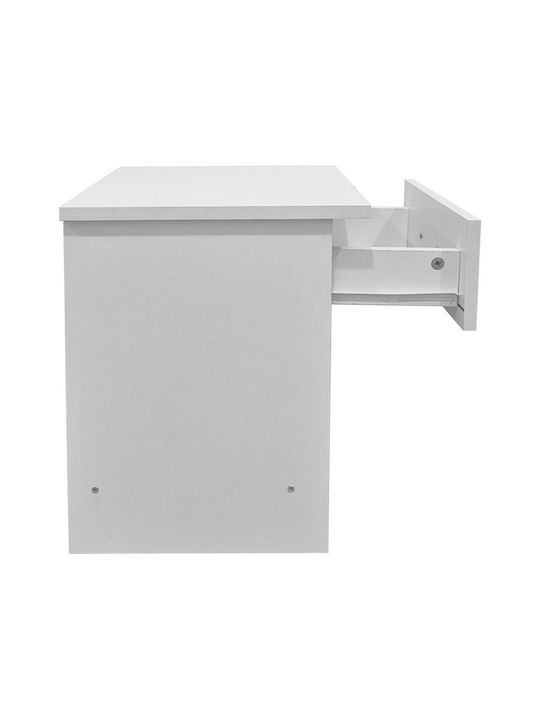 Κομοδίνο Bedy Ξύλινο Λευκό 40x34x42cm