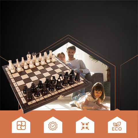 Schach Spielfiguren Braun / Schwarz 2cm