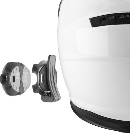 Interphone Active HD Ενδοεπικοινωνία Διπλή για Κράνος Μηχανής με Bluetooth