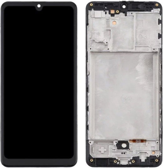 Samsung A315f Galaxy A31 Lcd Oled Display + Touch Unit + Front Cover Black Oem