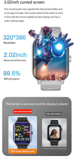 Microwear F12 Smartwatch cu Pulsometru (Roz)