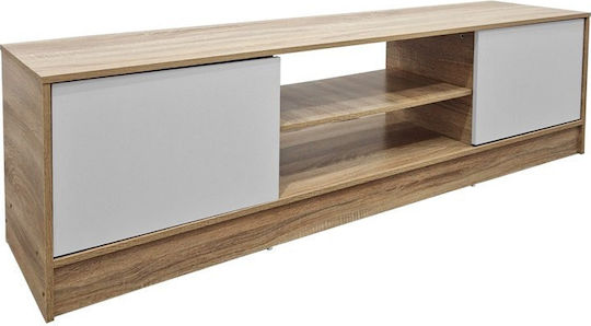 Έπιπλο Τηλεόρασης Sasa Λευκό Μ150xΠ35xΥ41.5cm