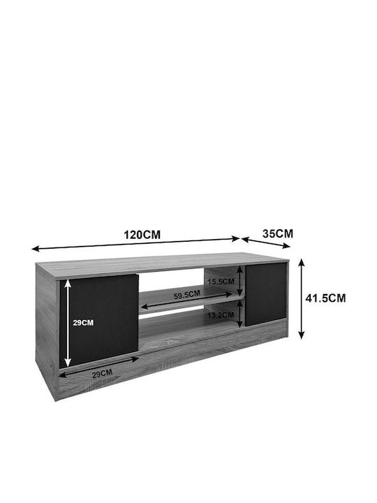Dulap TV Sasa Alb M120xA35xÎ41.5cm
