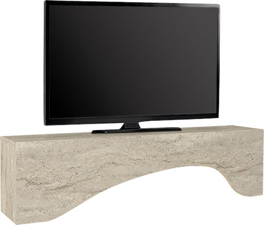 Mara with LED Lighting Travertine TV Stand L150xW31.4xH40cm