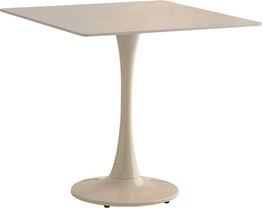 Garten- und Terrassentisch 80x80x75 Crem