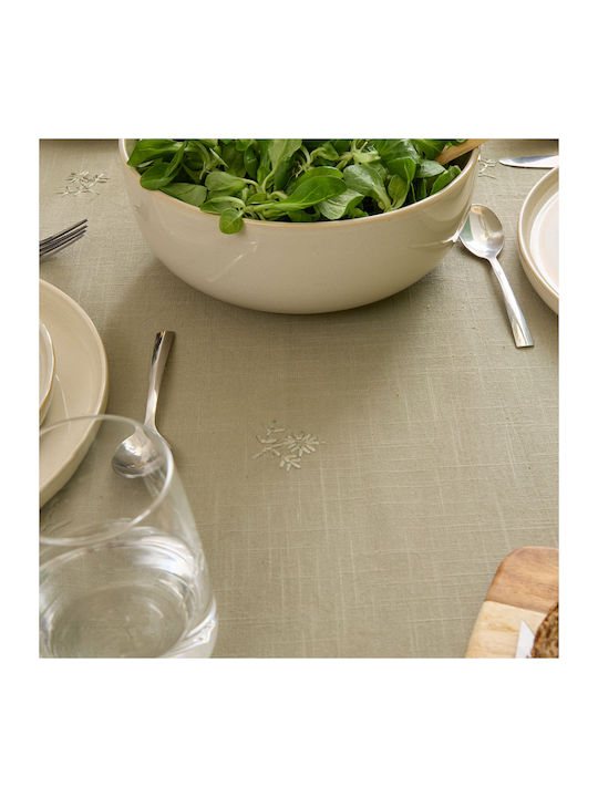Cotton Tablecloth A-s Joy Khaki 150x250cm
