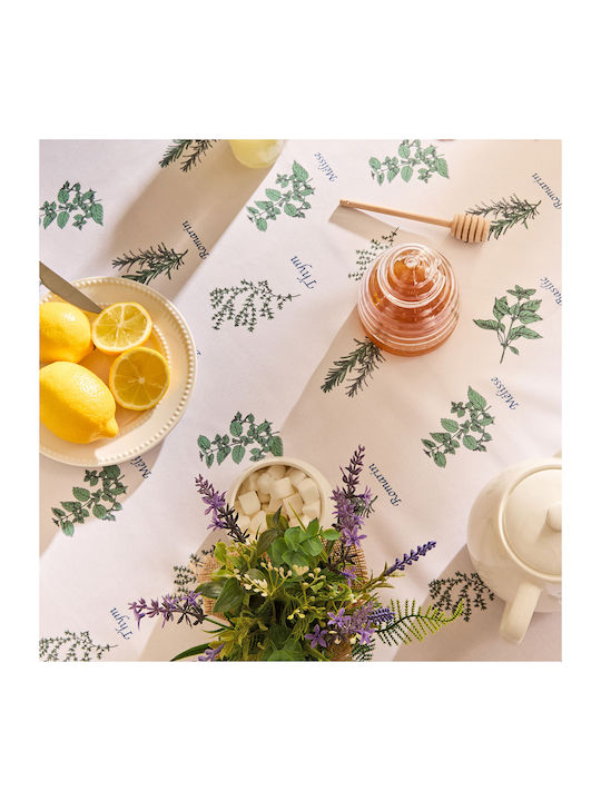 Stain Resistant Tablecloth A-s Garrigue L.green 140x240cm