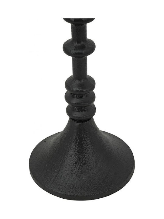 Artekko Κηροπήγιο Μεταλλικό σε Μαύρο Χρώμα 10.2x33.7x10.2εκ.