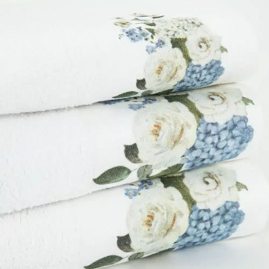 Borea Bath Towels Set 2 pcs Hortensia Cream