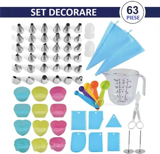 Alista Home Set de Unelte de Patiserie din Plastic 10.5x10.5cm 63 Bucăți