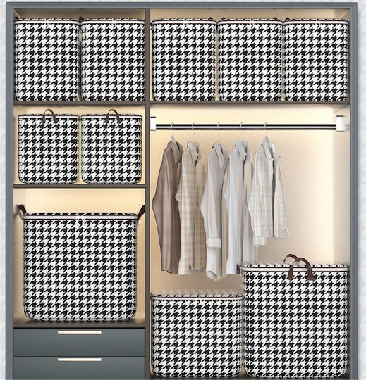 Alista Home Fabric Storage Basket with Lid Black 40x50x50cm