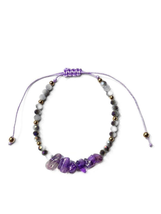 Damentrakemäßer Armband Mit Amethyst Perlen Lila