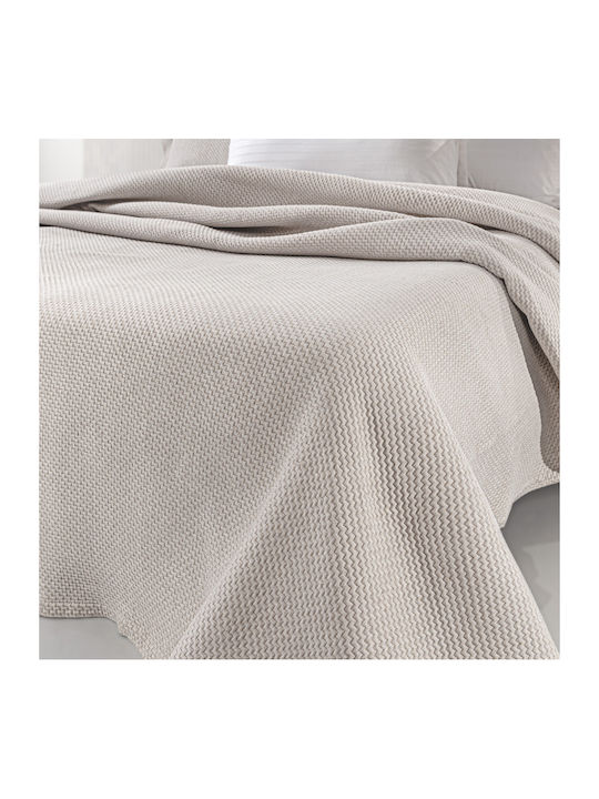 Guy Laroche Slalom Pique Blanket Double 245x260cm Ecru