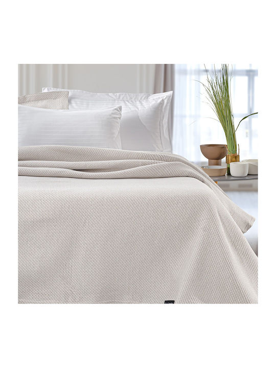 Guy Laroche Slalom Pique Blanket Super King 245x260cm Ivory