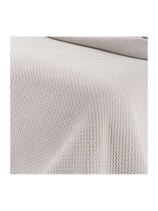 Guy Laroche Slalom Pique Blanket Super King 245x260cm Ivory