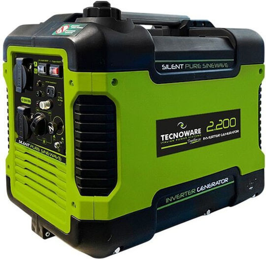 Tecnoware Generator Silențios Invertor pe Benzină Patru Timpi cu Demaror Manual