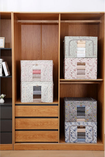 Alista Home Casetă Din Material Textil Pentru Depozitare Haine Roz 50x40x33cm
