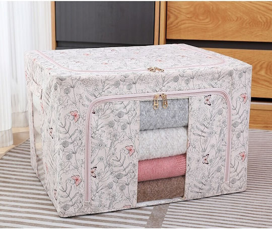 Alista Home Casetă Din Material Textil Pentru Depozitare Haine Roz 50x40x33cm
