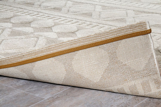 Tzikas Carpets Elio 62858 Modern Bedroom Rug Set White 3 Pieces