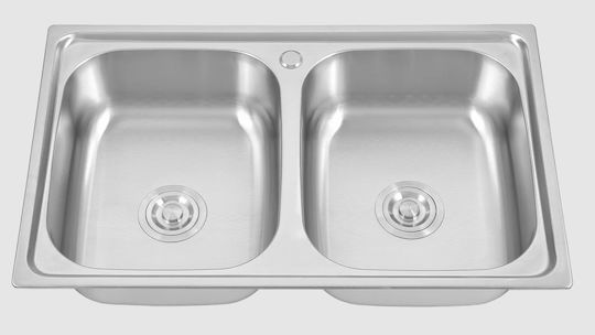 Hydra Drop-In Кухненска Мивка Inox Дължина 80xШирина 50см Сребрист