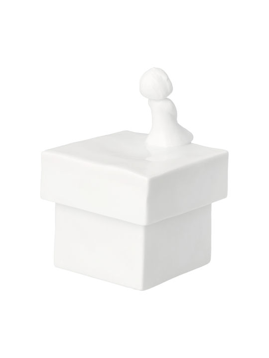 Raeder General Use Food Jar with Lid Made of Porcelain Transparent 3x3x12.7cm 1 Pieces