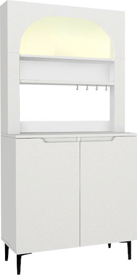 Led Ντουλάπι Κρεμαστό Λευκό 90x40x181.8εκ.