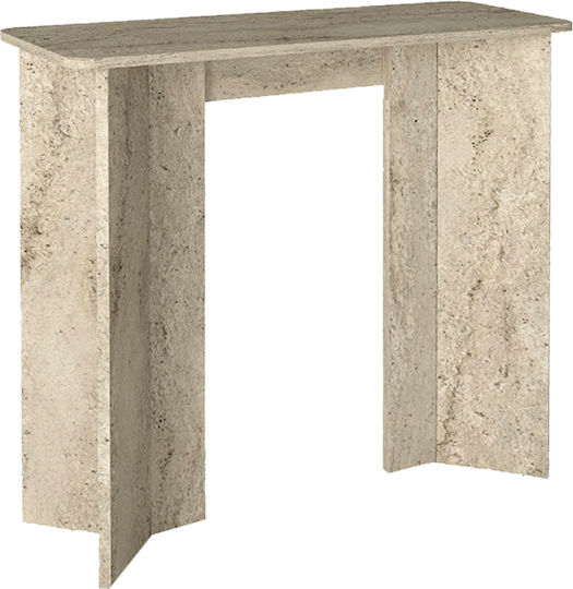 Wooden Console Travertine L90xW29.6xH91.8cm