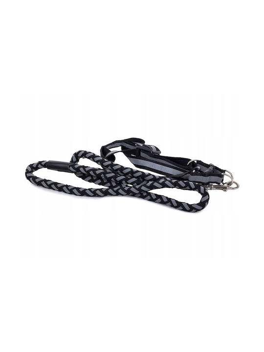 Dog Leash Harness Set Black Fluorescent 106x1.2 Cm Dog Leash Harness Set Black Fluorescent 106x1.2 Cm