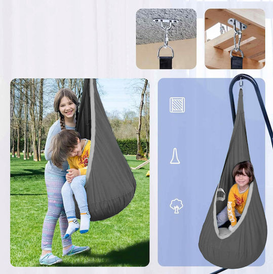 Leagăn Suspendat Metalic 70x150cm Gri
