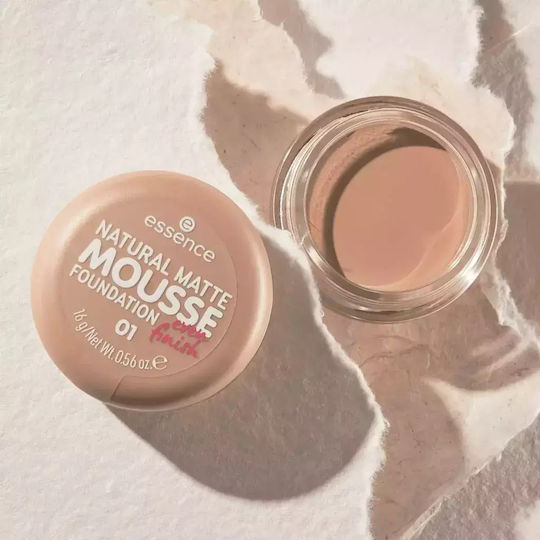 Essence Natural Matte Mousse Foundation 01 Nude 16gr
