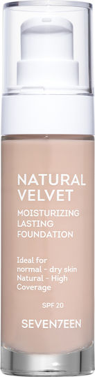 Seventeen Natural Velvet Longlasting Matte Liquid Foundation SPF20 03 Light Beige 30ml