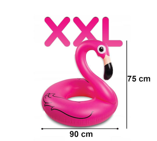Inel De Înot Gonflabil Zola Flamingo Model Diametru 75 Cm Pvc 90 X 75 Cm Roz