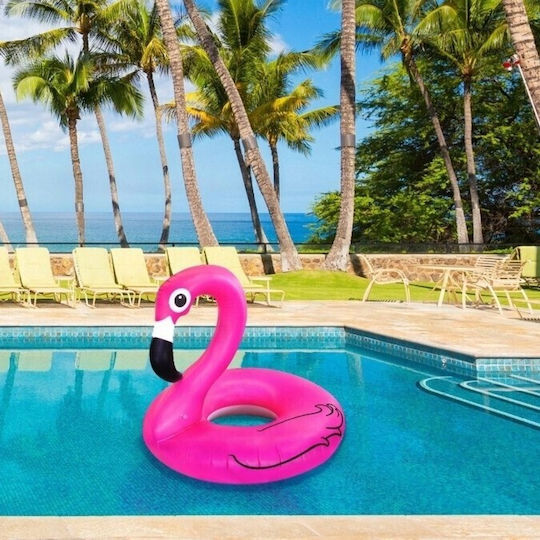 Inel De Înot Gonflabil Zola Flamingo Model Diametru 75 Cm Pvc 90 X 75 Cm Roz