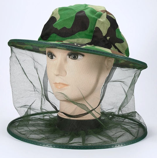 Pălărie De Protecție Împotriva Insectelor Zola Pliabilă Pentru Pescuit Drumeții Universală Diametru 33 Cm Verde Armatei