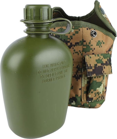 Water Container Case Cup Included 1 L Military Model Plastic Aluminum Brown Army