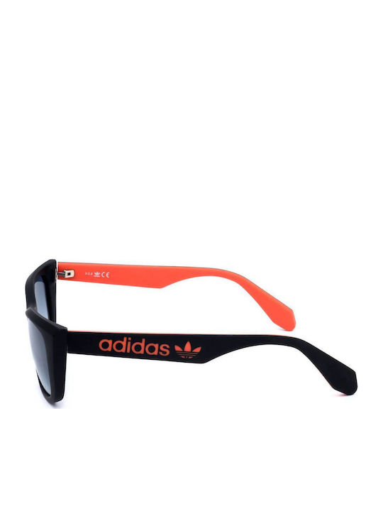 adidas Women's Sunglasses with Black Plastic Frame and Blue Gradient Lens OR0027 02W