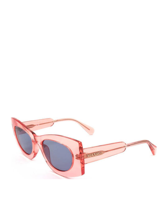 Max & Co Women's Sunglasses with Red Plastic Frame and Blue Lens MO0068 72V