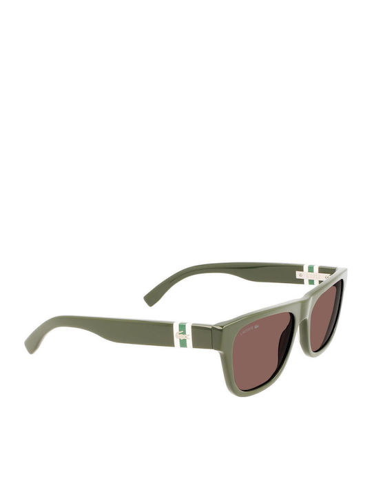 Lacoste Ochelari de soare cu Verde Din plastic Rame și Maro Lentilă L979S-275