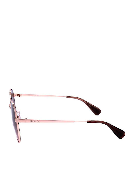 Max & Co Unisex Sunglasses with Rose Gold Metal Frame and Pink Gradient Lens MO0042 33F
