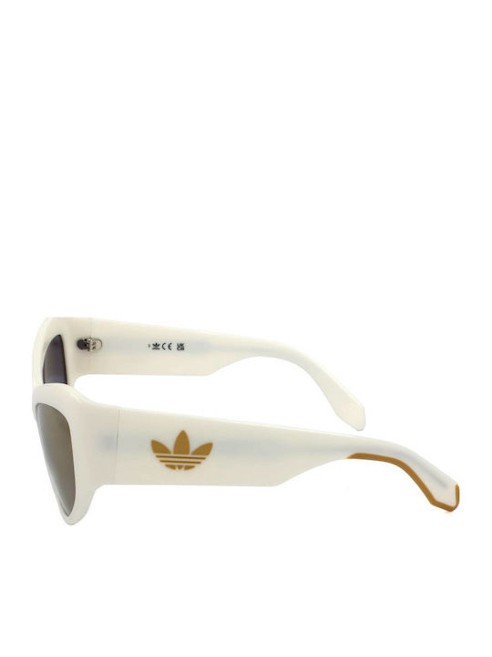 adidas Γυναικεία Γυαλιά Ηλίου με Λευκό Κοκκάλινο Σκελετό και Γκρι Φακό OR0089 21G