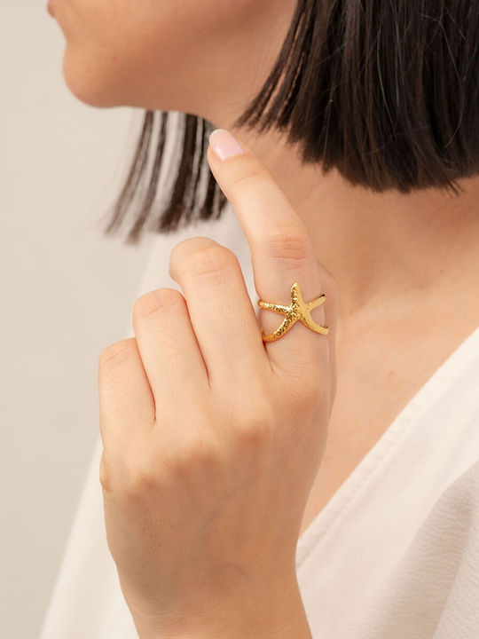 Excite-Fashion Γυναικείο Δαχτυλίδι από Ατσάλι Επιχρυσωμένο