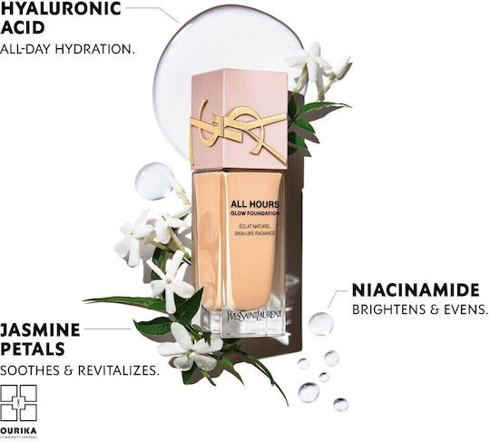 Ysl All Hours Glow Liquid Make Up Mn7 25ml