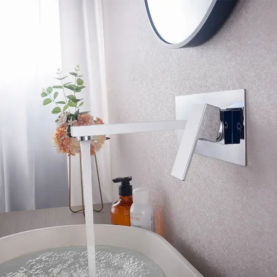 Landsh Set De Mixere Și Guriță Încorporate Pentru Lavabo Argintiu Landsh Set De Mixere Și Guriță Încorporate Pentru Lavabo Argintiu