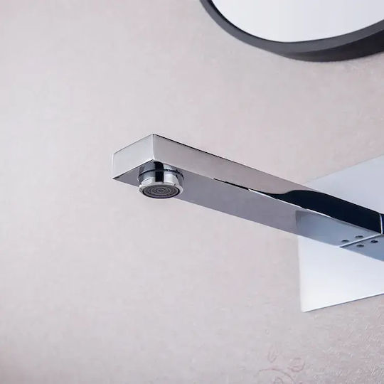 Landsh Built-in Mixer & Mouthpiece Set for Bathroom Sink Silver